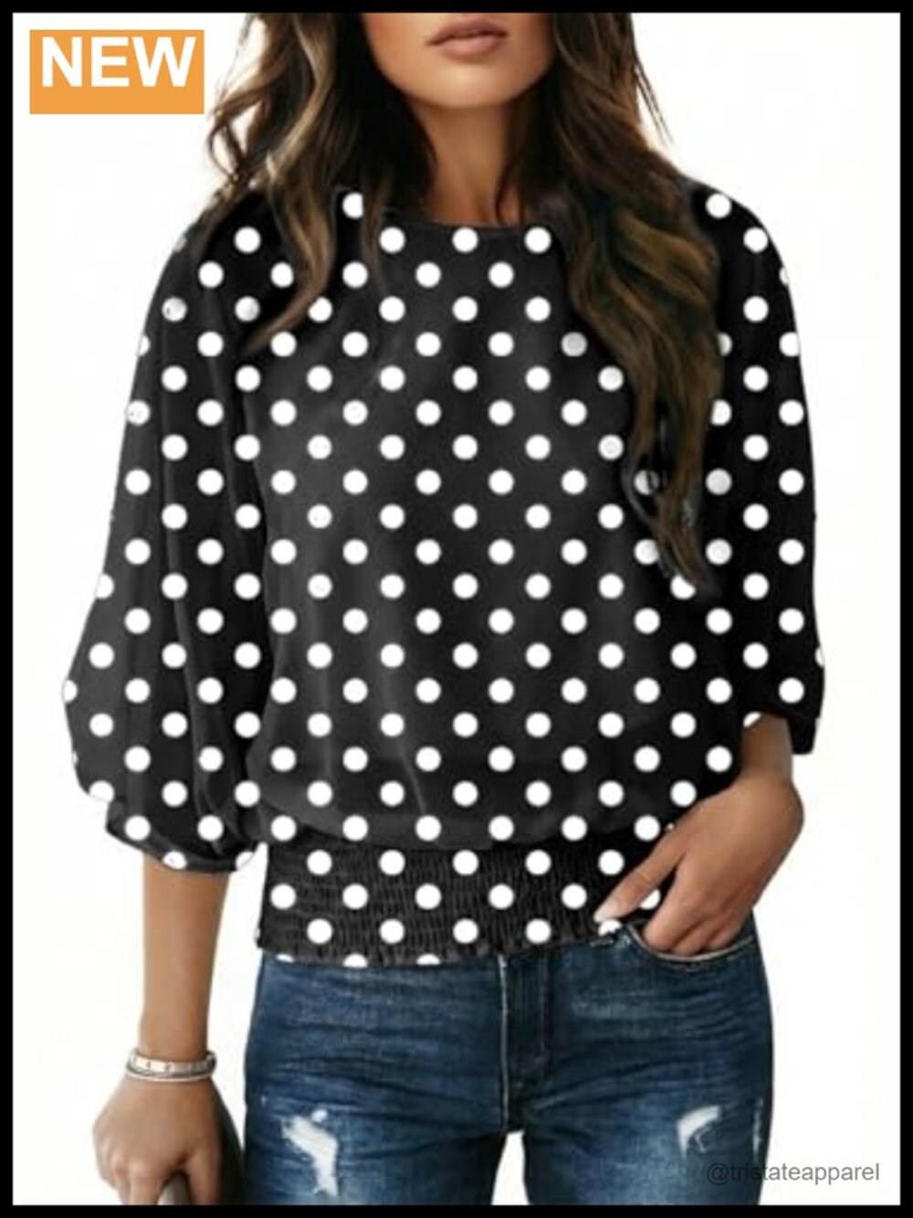 Womens Chiffon Boat Neck Dolman Blouse 3/4 Sleeve Flowy Casual Loose Fit Top